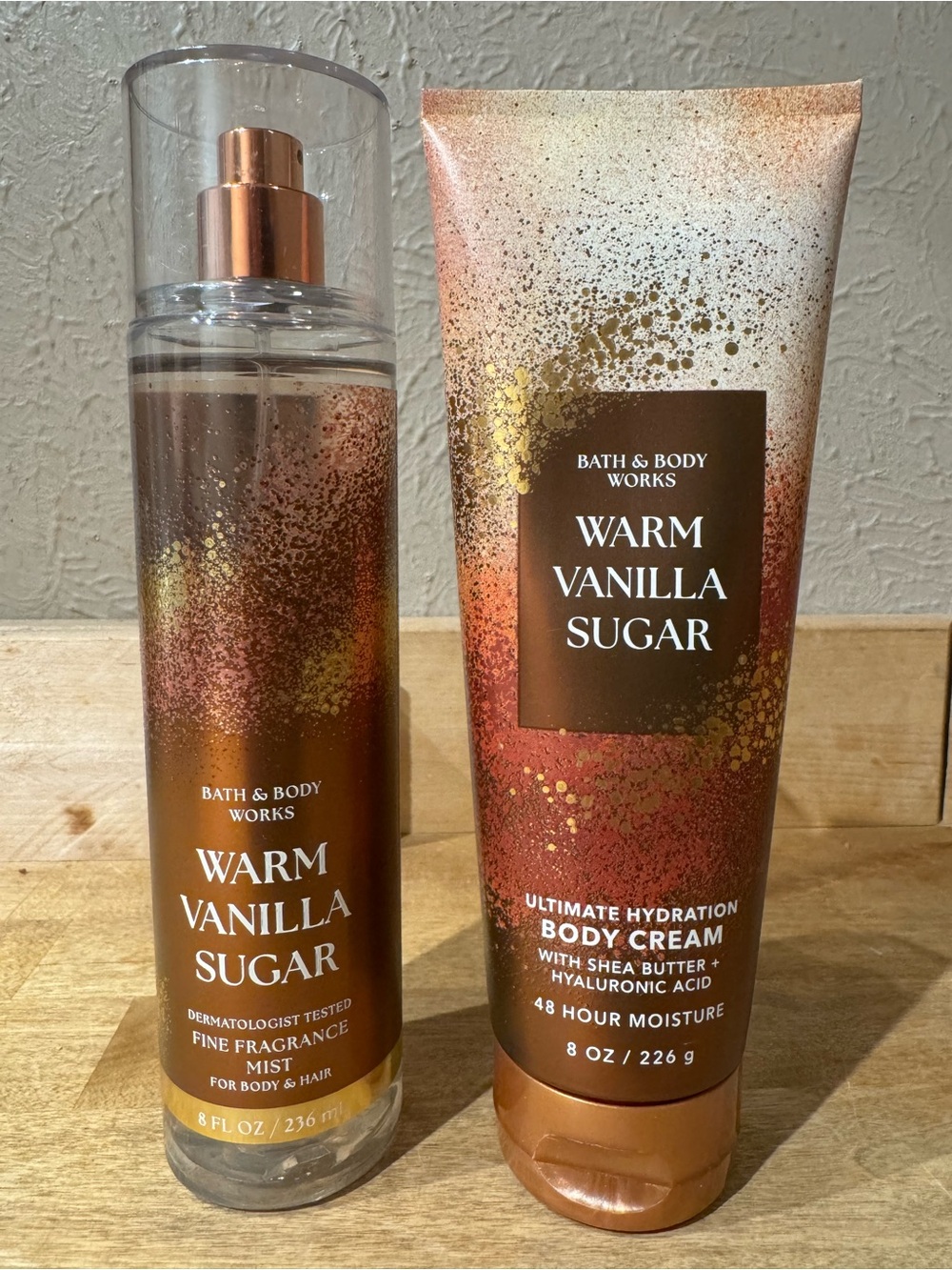 NWT Warm Vanilla Sugar Fragrance Mist & Body Cream Bundle